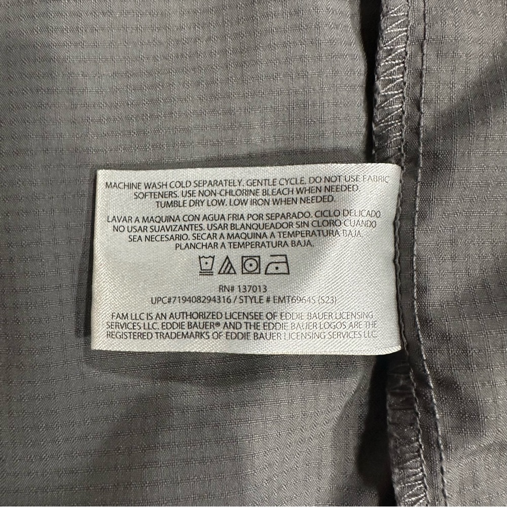 Eddie Bauer EC Fishing Shirt Gray Short Sleeve Mens XL - Picture 6 of 8
